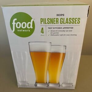 Food Network Hops Pilsner Glasses - Clear